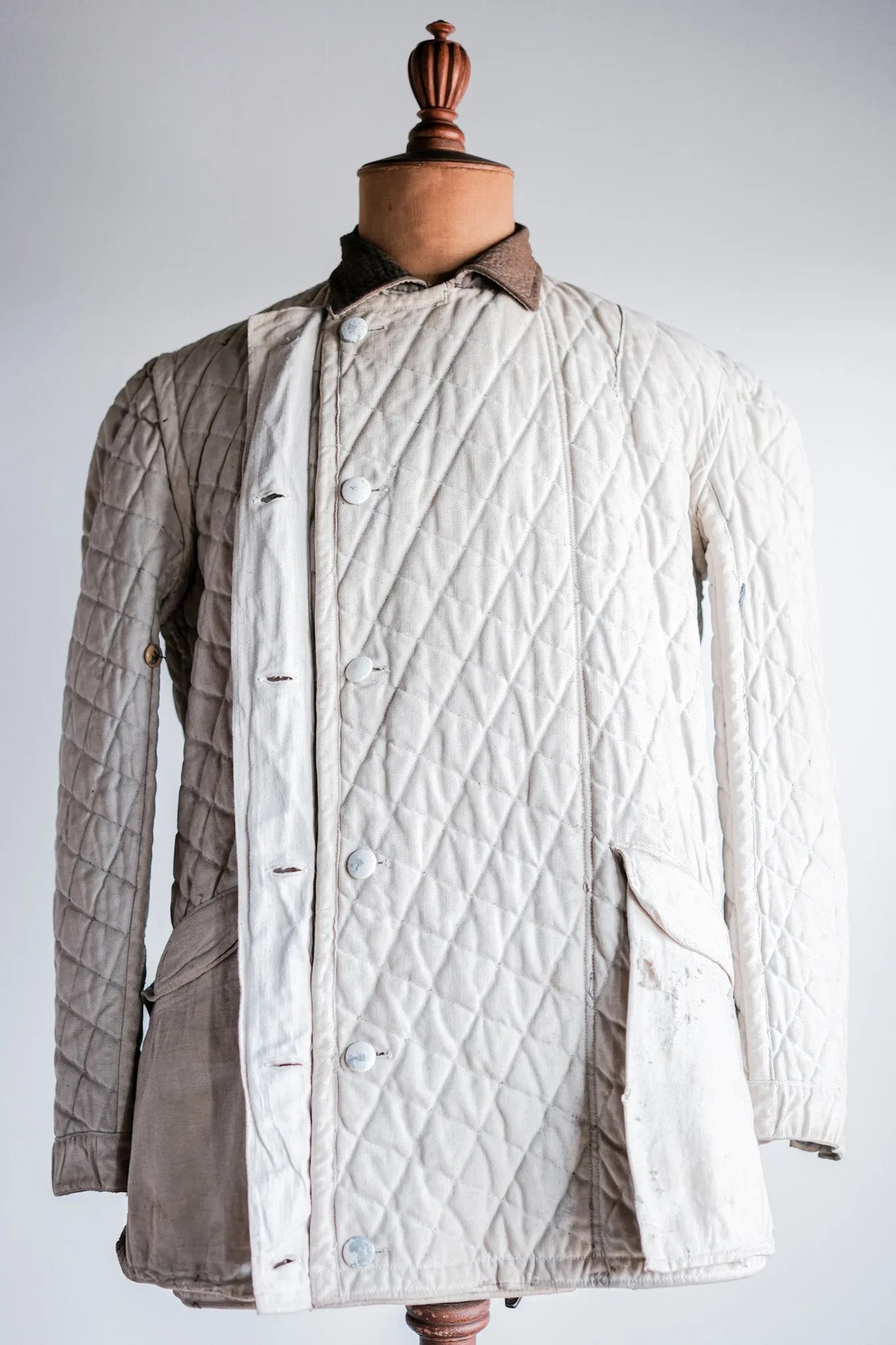 [~ 40's] WWⅱ ALLEMAND-WHITE-WHITE REVERSIBLE RÉVERSIBLE PARKA d'hiver 