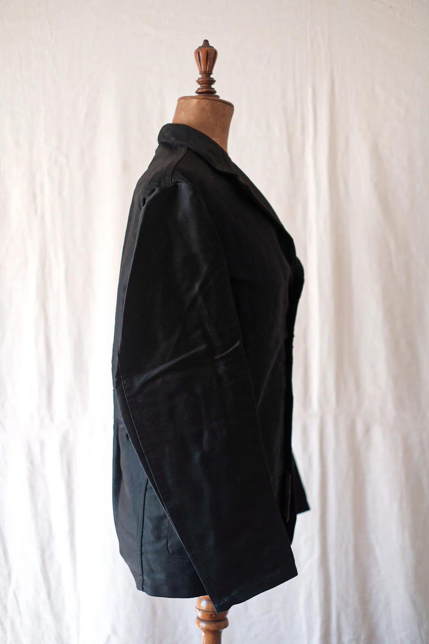 [~ 50's] Jacket de travail de revers noir vintage français 