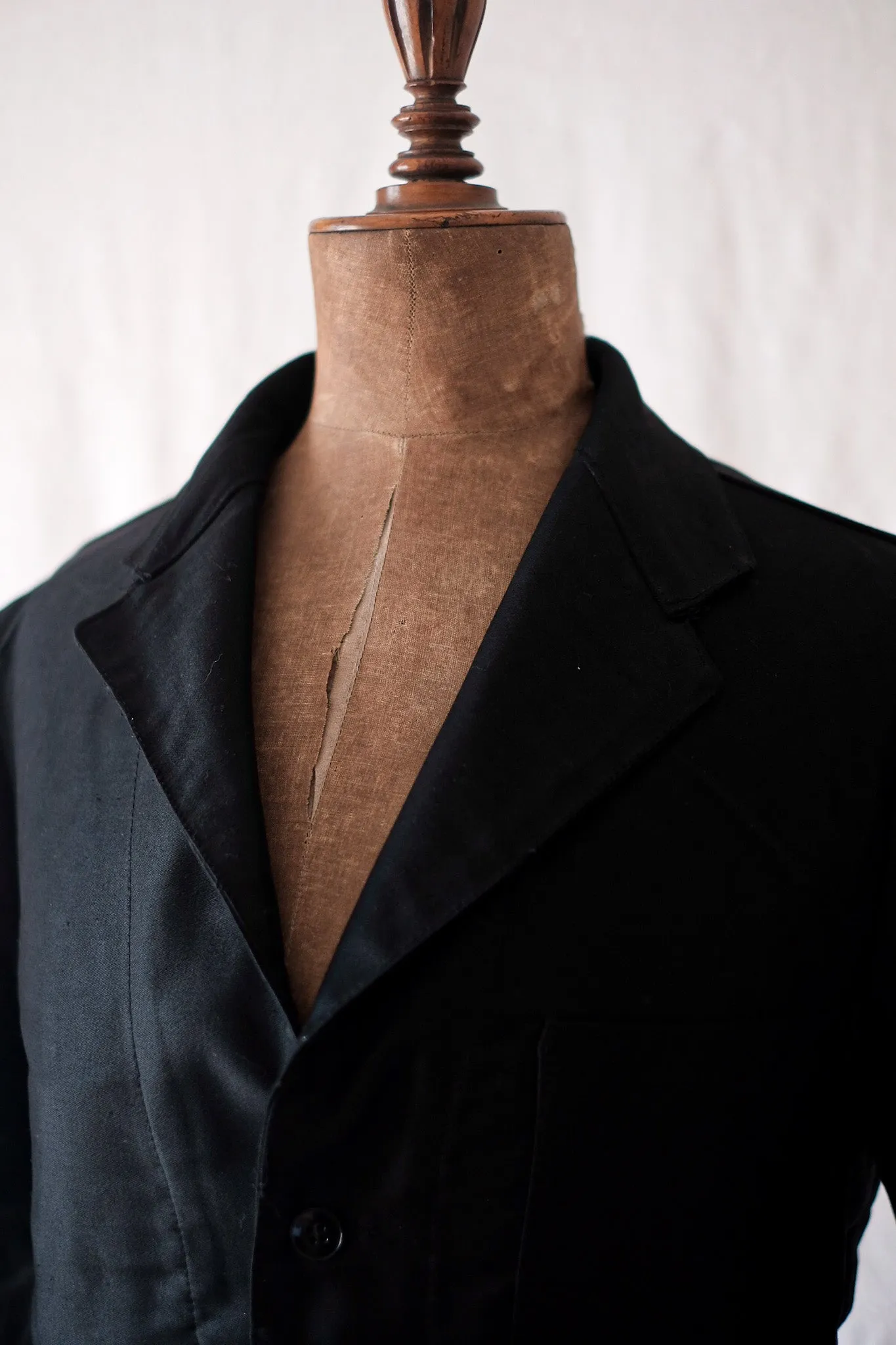 [~ 50's] Jacket de travail de revers noir vintage français 