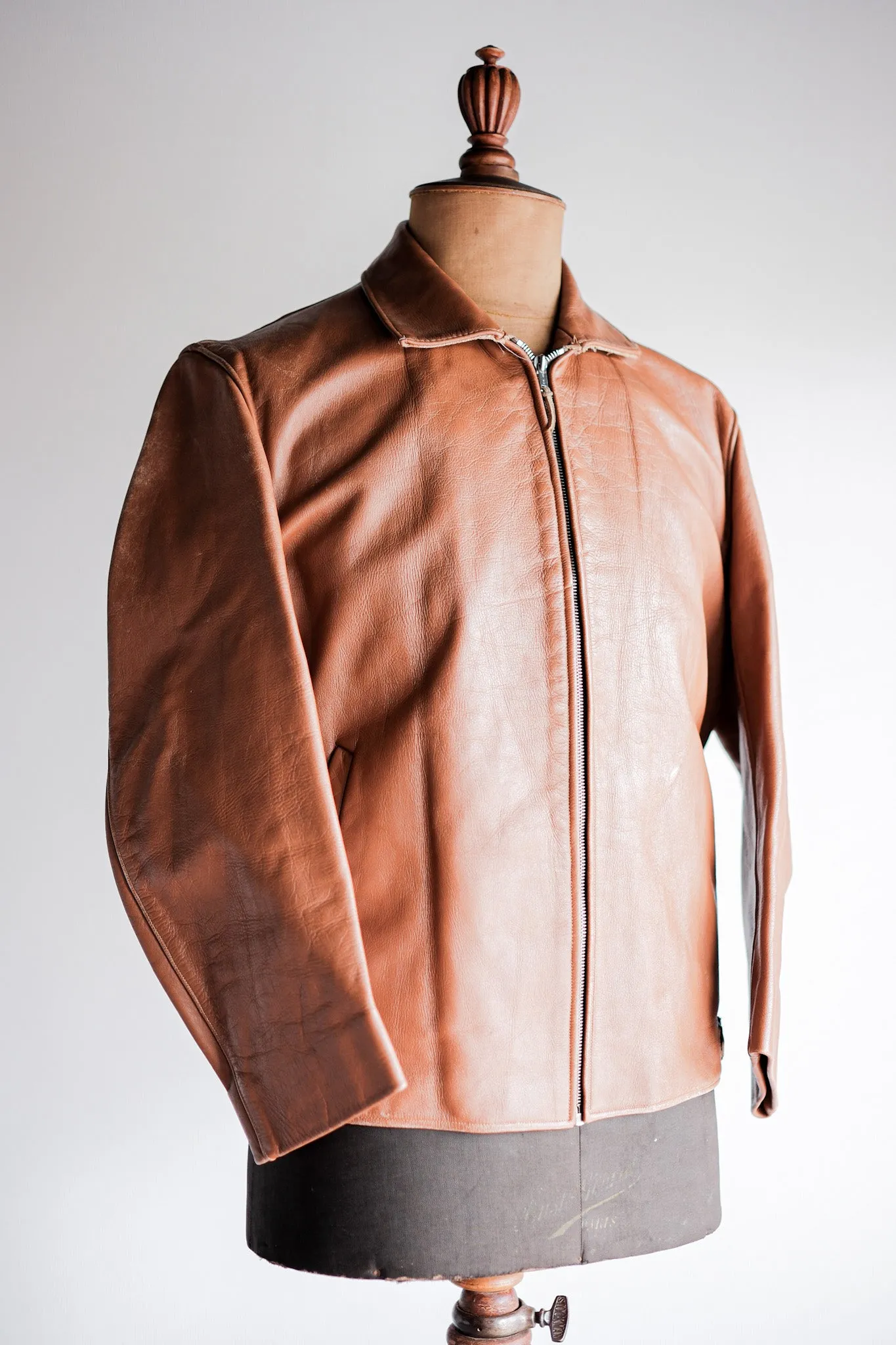 [~ 50's] Veste en cuir vintage allemande