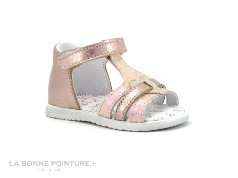 Achat chaussures Bopy Bébé Sandale, vente Bopy REBELLE rose - Sandale BEBE fille