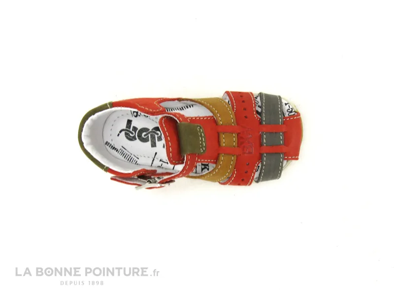 Achat chaussures Bopy Bébé Sandale, vente Bopy ZIGOTO rouge - Beige - Gris - Sandale BEBE GARCON