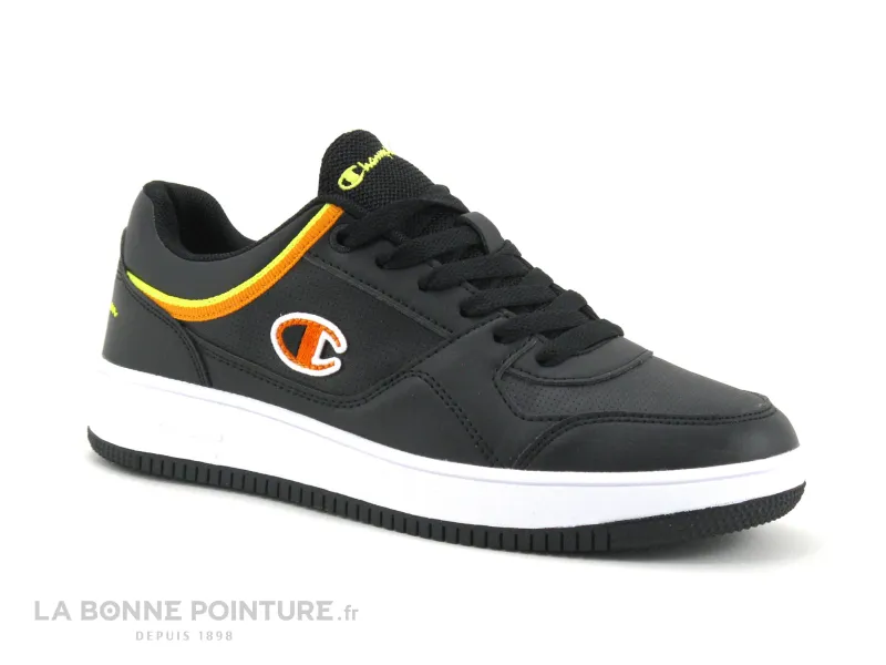 Achat chaussures Champion Junior Basket ville, vente Champion REBOUND LOW B GS S31968 - Black Orange Yellow - Sneakers