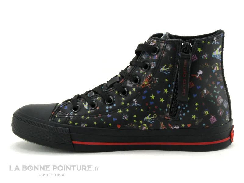 Achat chaussures Dockers Femme Chaussure montante, vente Dockers Gensheimer Art 36UR911-610 - Noir imprime - Basket montante