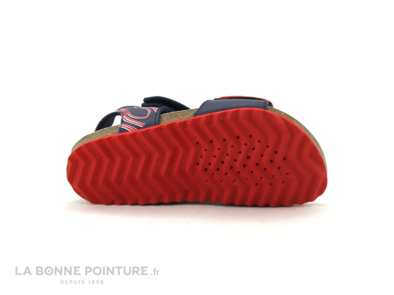 Achat chaussures Geox Bébé Sandale, vente Geox B152QC CHALKI Boy - Navy Red - Nu-pieds BEBE Garcon