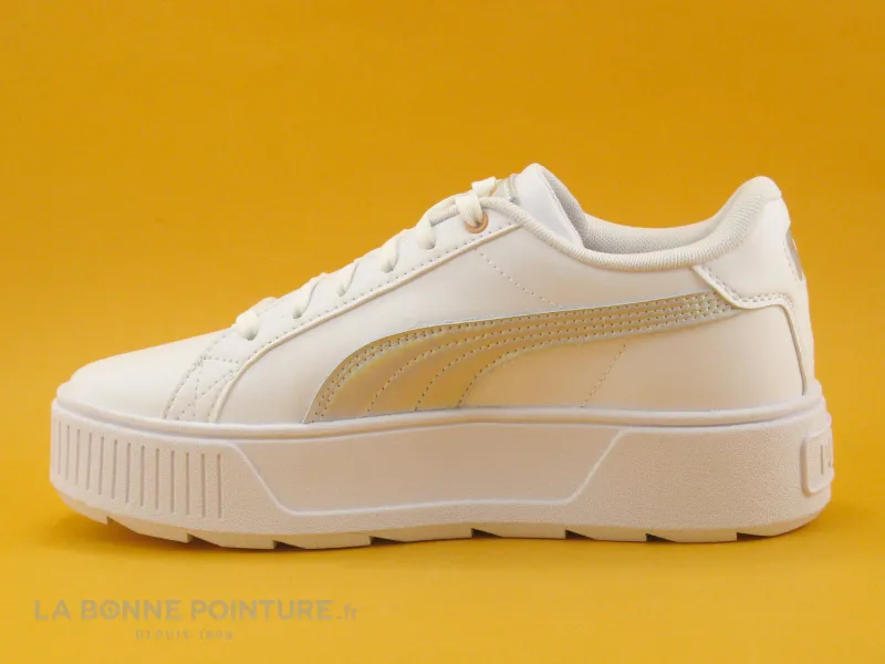 Achat chaussures Puma Femme Basket, vente Puma KARMEN Shine - White - Fizzy melon - Basket plateforme