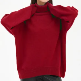 Ada | Pull ample col roulé en maille pour femmes
