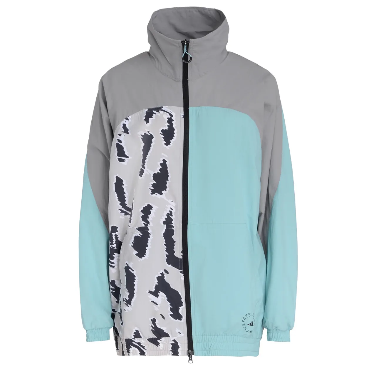 Adidas by Stella McCartney Veste coupe-vent bleue et grise