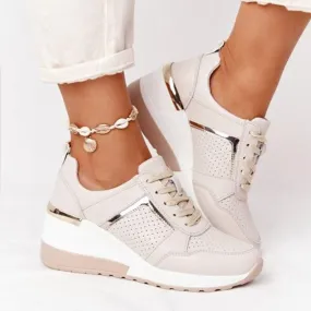 Anna - Baskets à Semelle Compensée pour un Look Confortable et Tendance