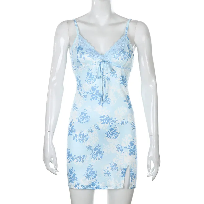 Anna Lace-Up Mini Dress
