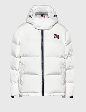 Anorak Tommy Jeans Alaska con Capucha y Parche Blanco Mujer