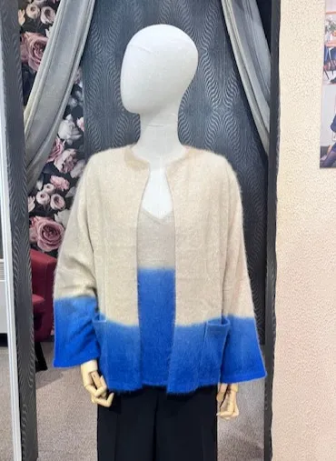 A.POIL- VESTE DEGRADE BICOLORE REF: FAIENCE