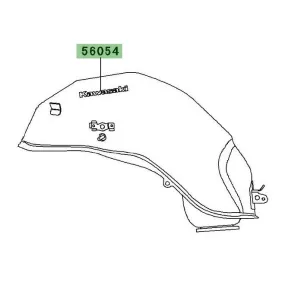 Autocollant "Kawasaki" réservoir Versys 1000 (2012-2014) | Moto Shop 35