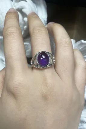 BAGUE EYE Pierre Améthyste Taille bague 55