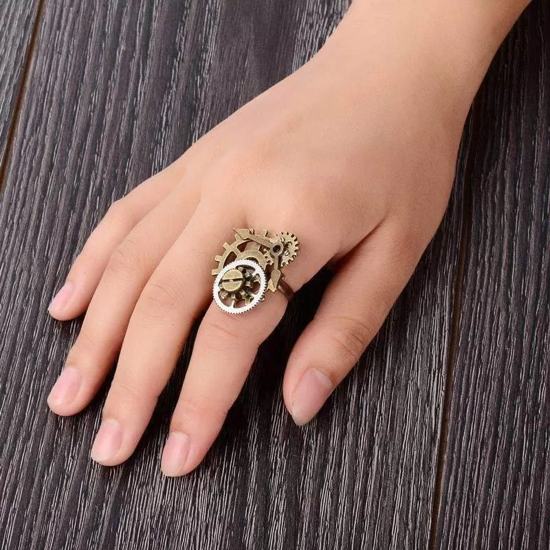 Bague Steampunk <br> Tempus Fugit
