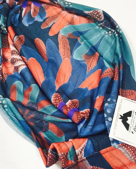 Bandeau pour chimiothérapie facile à mettre - Plumes de Paon