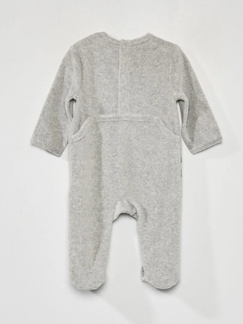 Barboteuse en velours 'Star Wars' - Gris