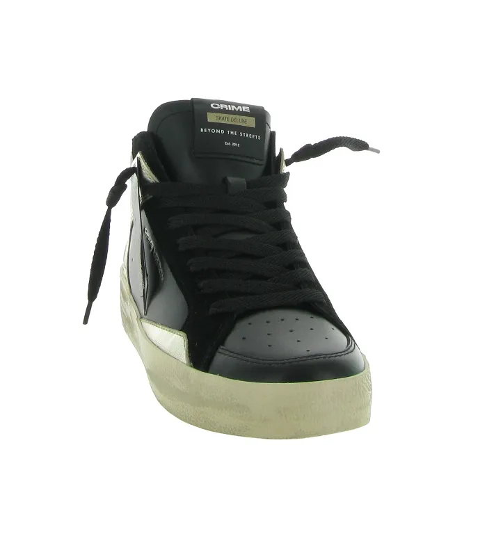 baskets et sneakers - Montante - femme - Cuir - Vert - Crime london