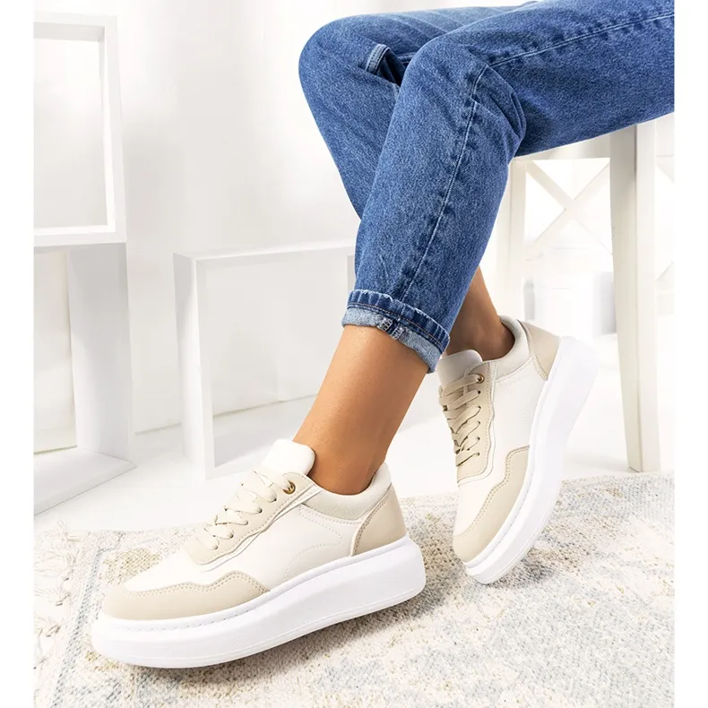 Baskets femme Selma beiges