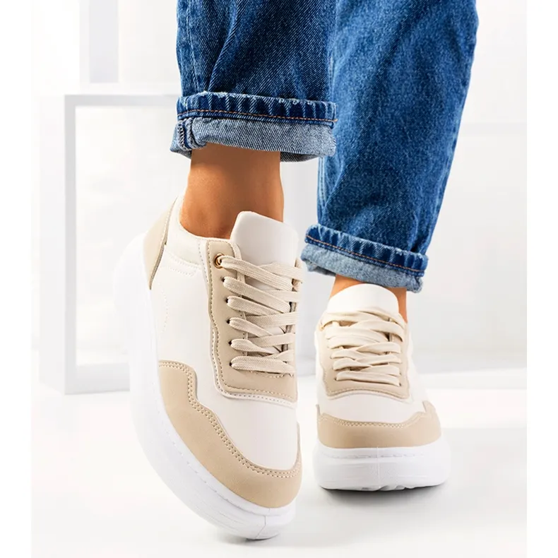 Baskets femme Selma beiges