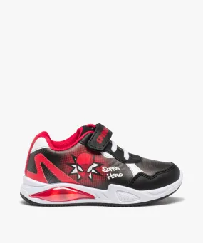 baskets garcon colorees a semelle lumineuse ¨C spider-man noir baskets