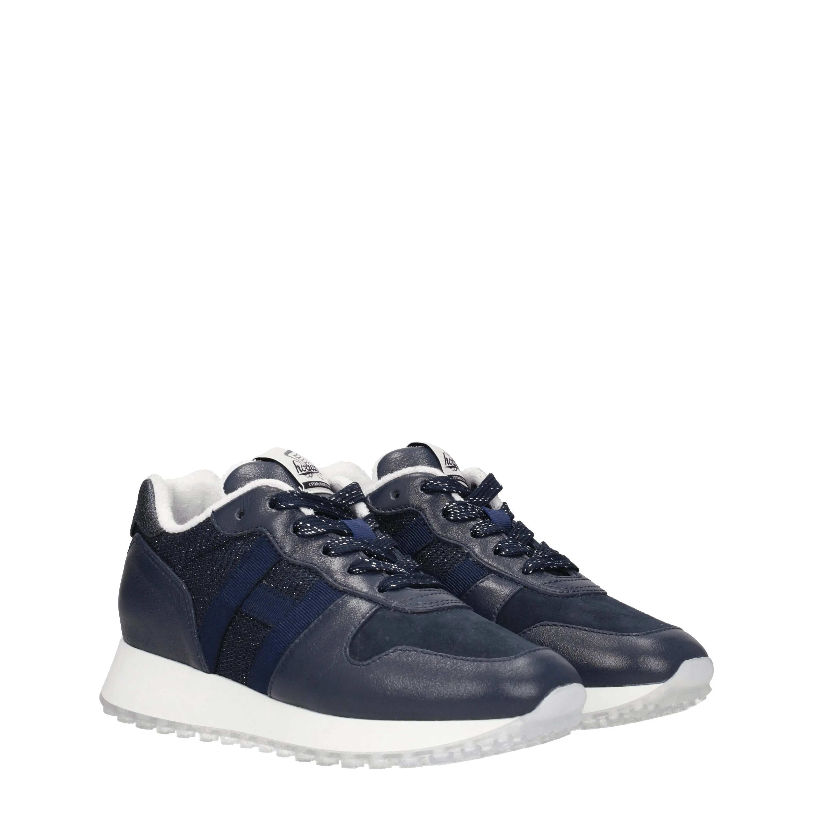 Baskets Hogan Bleu en cuir pour femmes