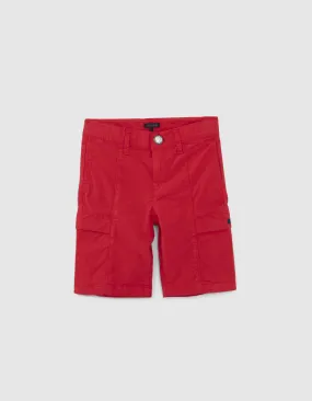 Bermuda BATTLE rouge garçon