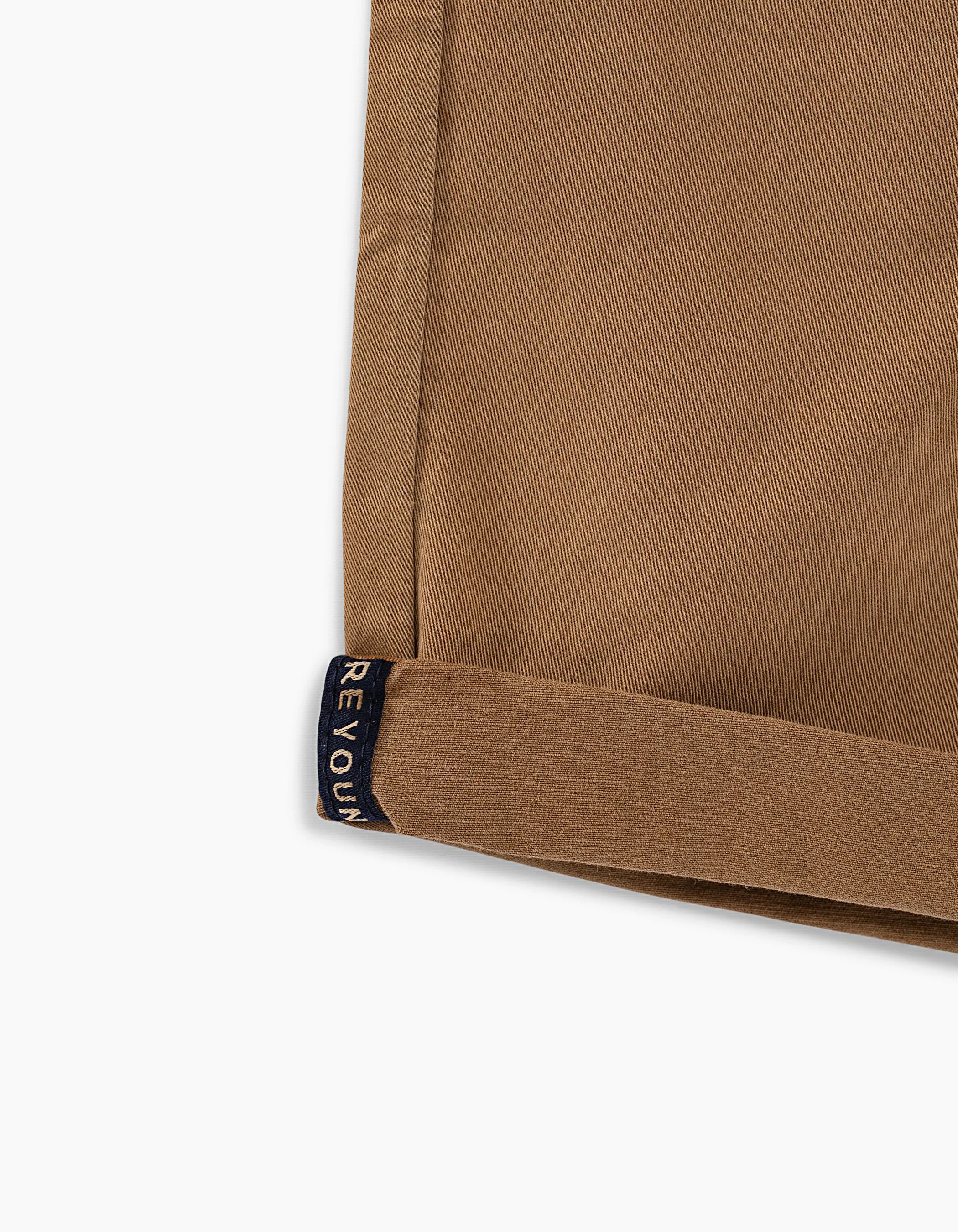 Bermuda beige foncé forme chino garçon 