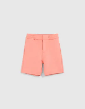 Bermuda orange molleton techfleece garçon