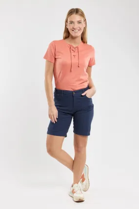 Bermuda taille élastique LINORA - coton