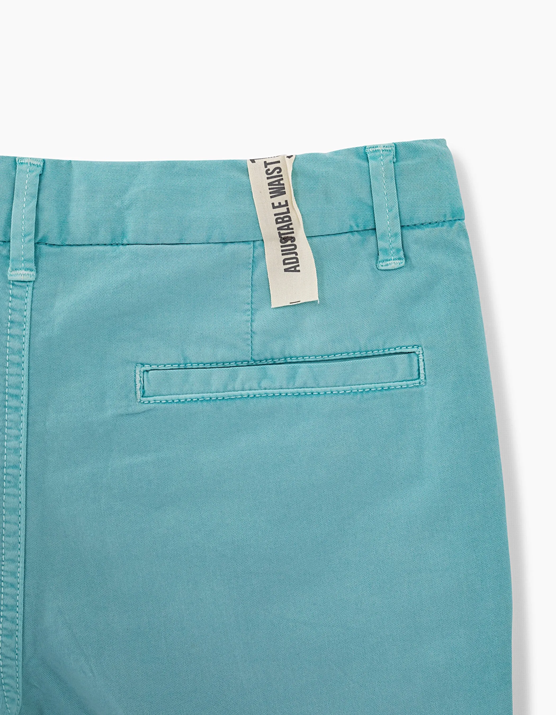 Bermuda turquoise clair forme chino garçon 