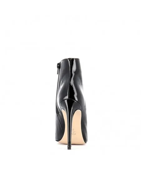Black patent leather boots
