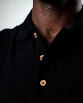 BLACK POLO MAN PAUL | ORGANIC COTTON | OUTLET