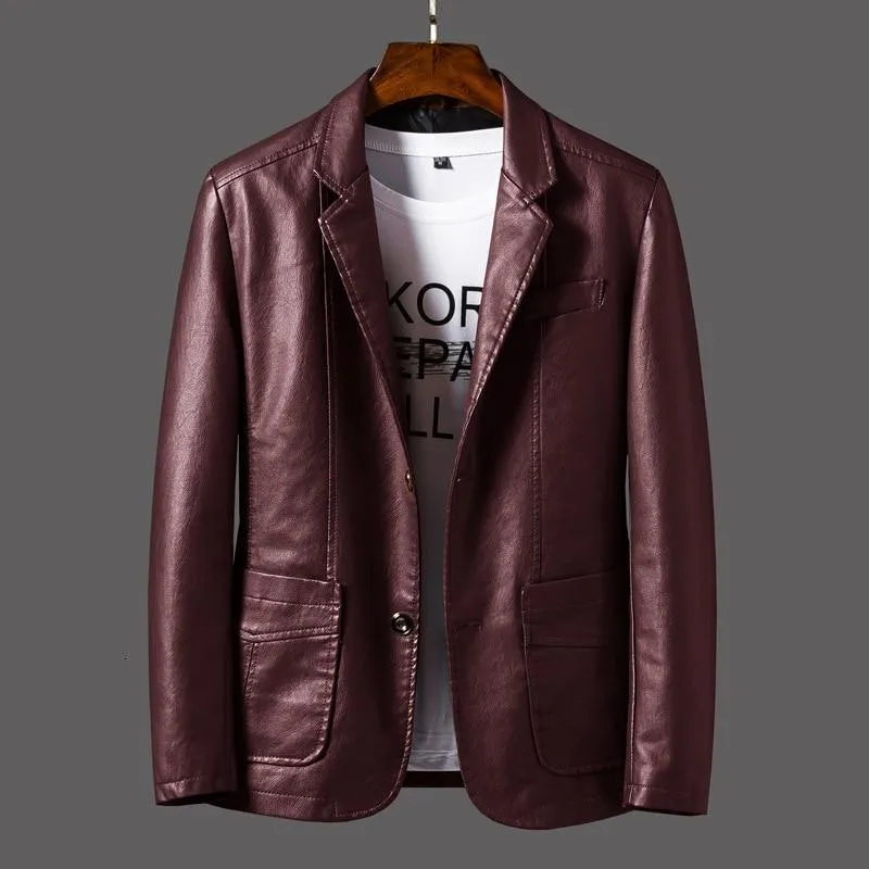 Blazer en cuir pour homme