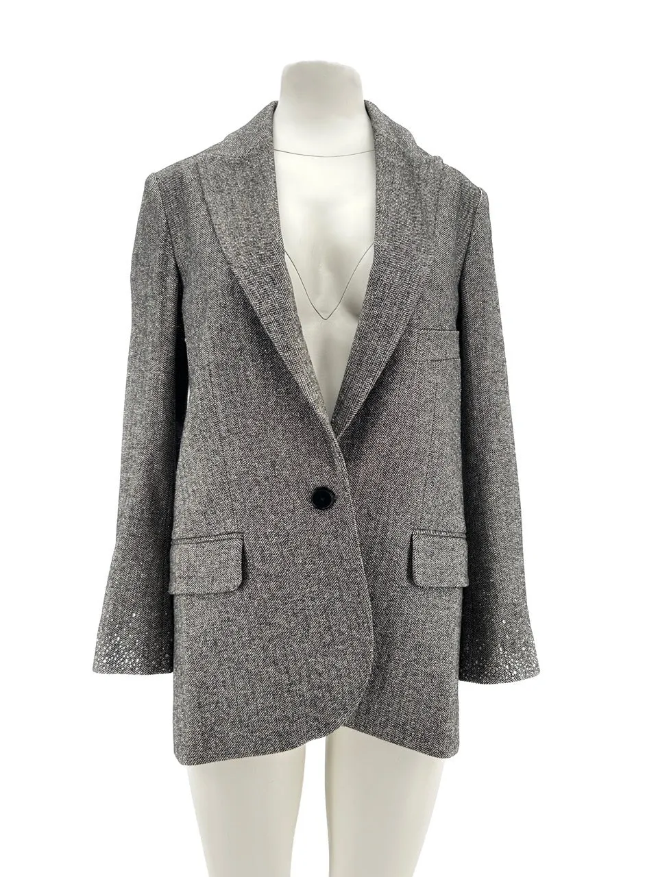 Blazer gris métallisé