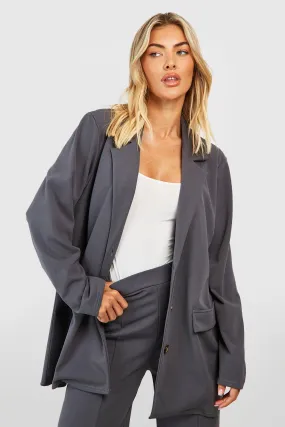 Blazer oversize en tissu crêpe