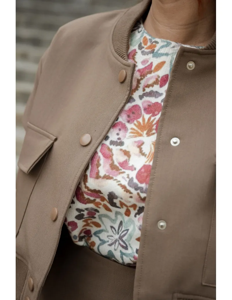 Blouson aviateur taupe - Jesse