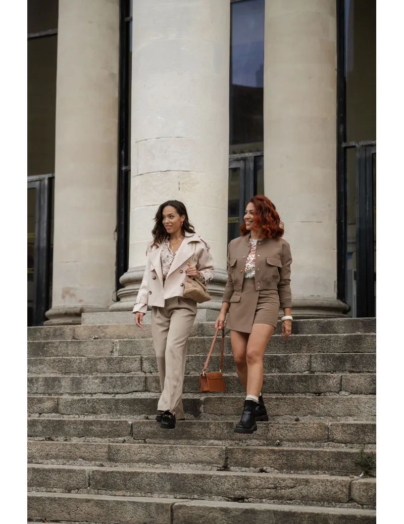 Blouson aviateur taupe - Jesse