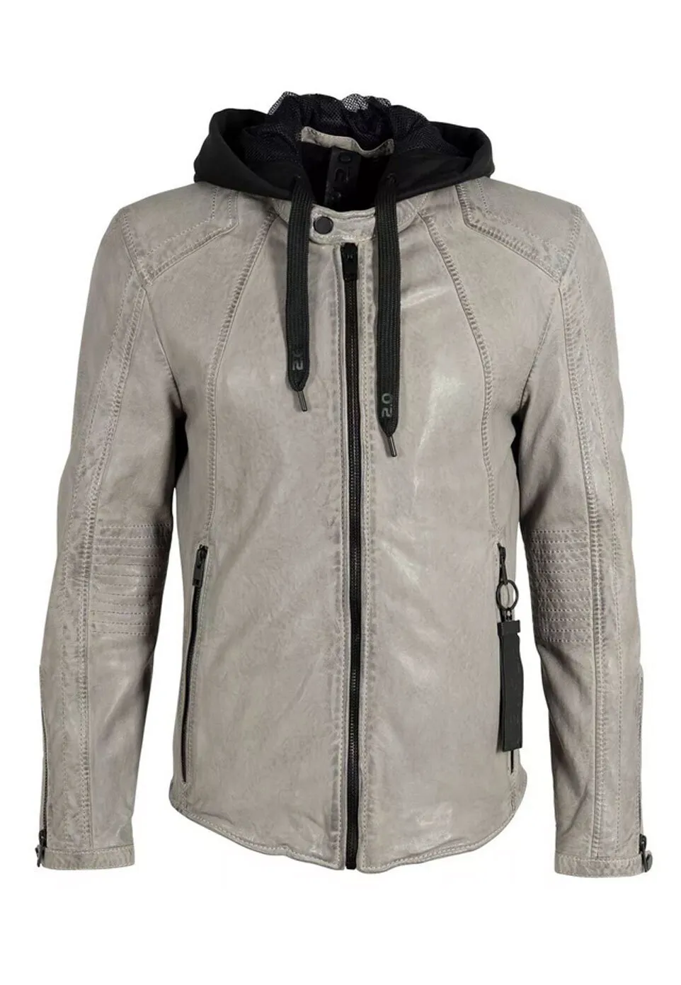 Blouson capuche homme light grey