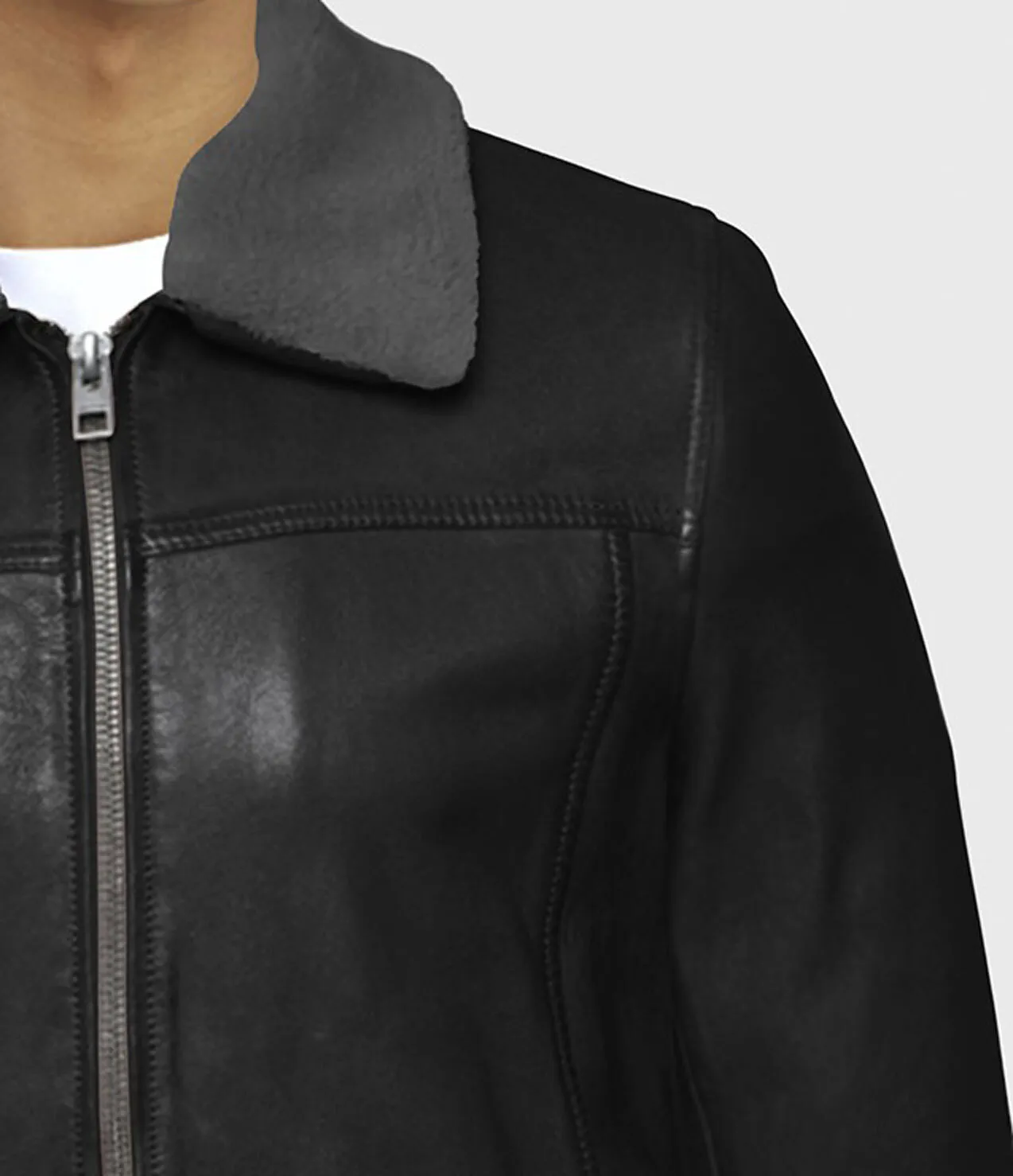 Blouson cuir homme noir style aviateur