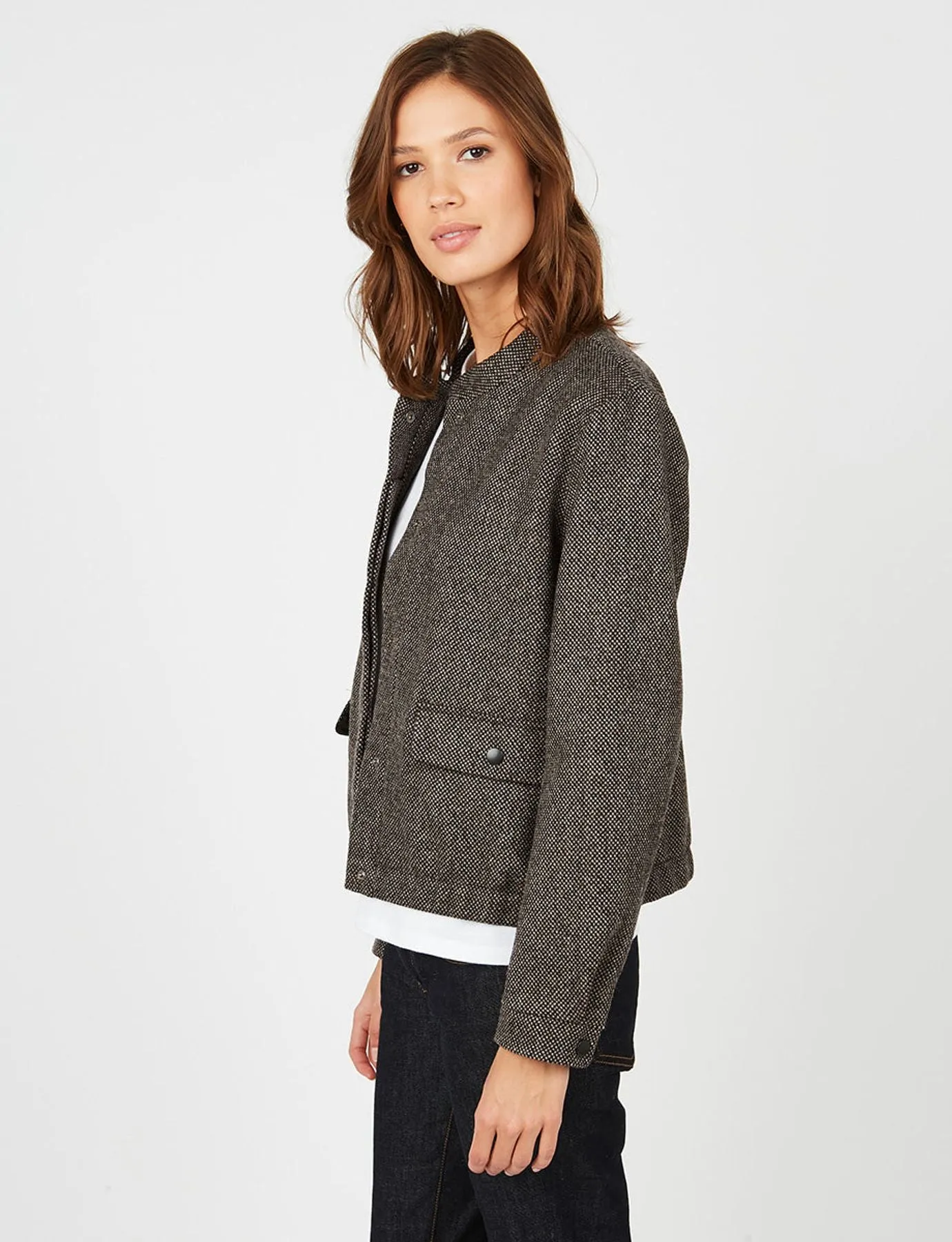 Blouson Dino noir et beige