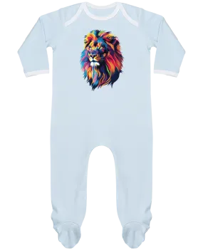 Body Pyjama Bébé Illustration de Lion stylisé par KronoArt