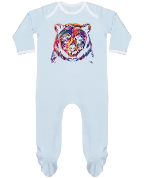 Body Pyjama Bébé Illustration d'Ours stylisé par KronoArt