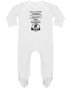 Body Pyjama Bébé Tous les hommes naissent égaux mais les meilleurs deviennent rugbymen, rugbyman, ru