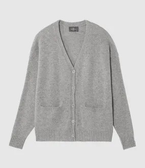 BOMPARD Partager  Gilet Oversized Cachemire Gris Argenté  