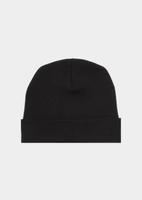 Bonnet en maille unie noire