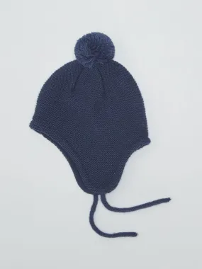 Bonnet péruvien en tricot - Bleu marine