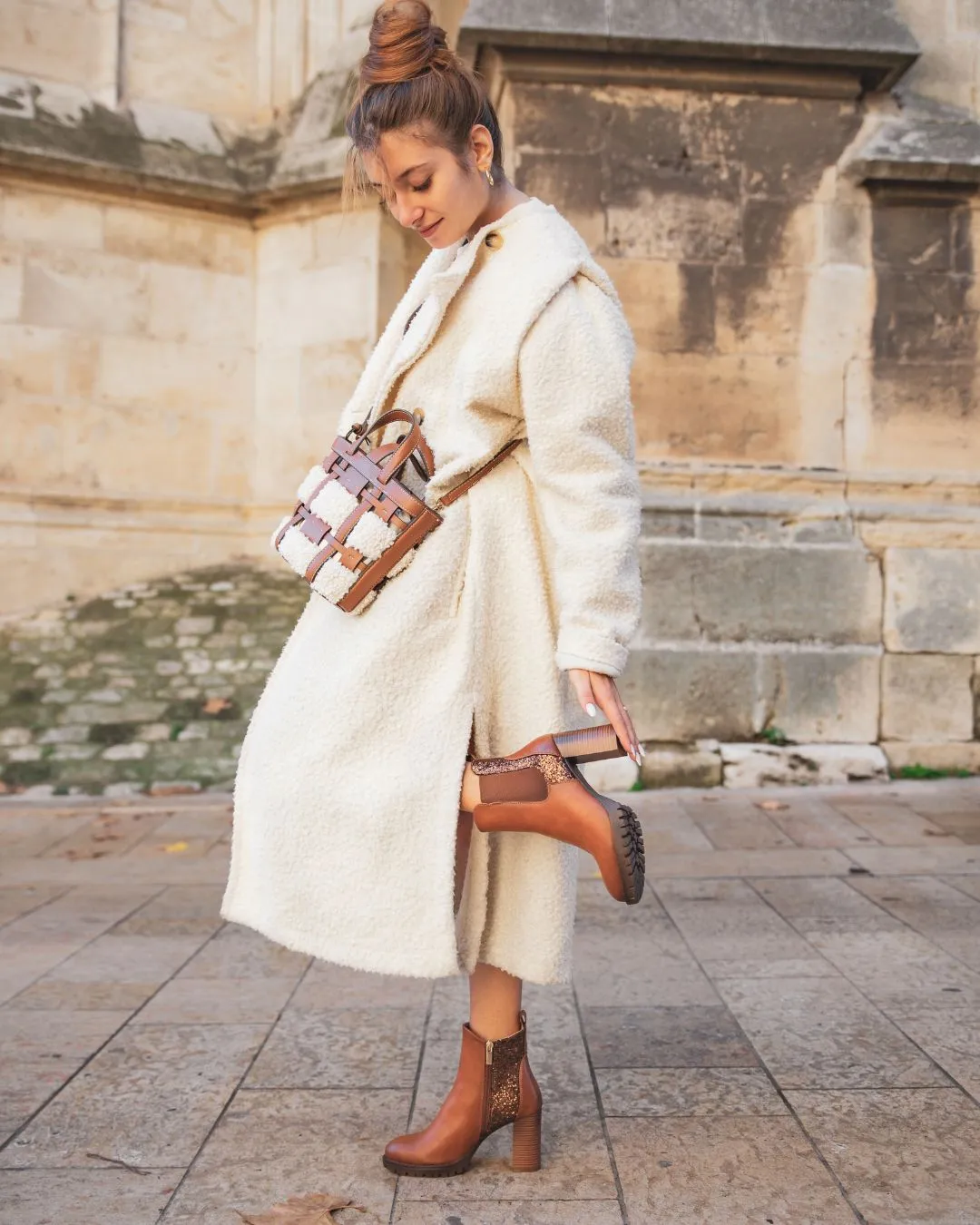 Bottines femme camel à talon - Mélinda