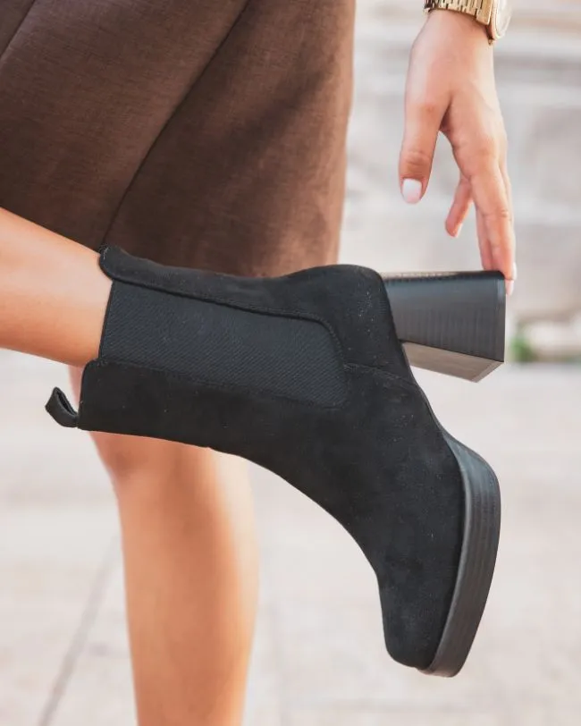 Bottines femme suédine noires - Margaux