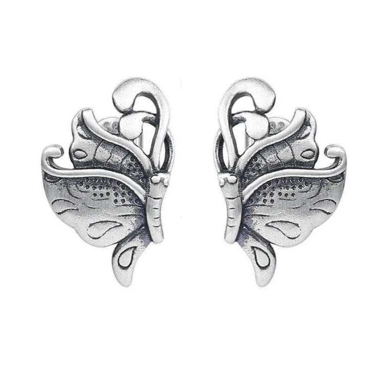 Boucles Steampunk  Papillons d' Argent